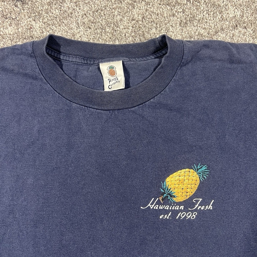 Vtg 1990s Pineapple Company Promo Faded T Shirt Large Longsleeve Made In USA